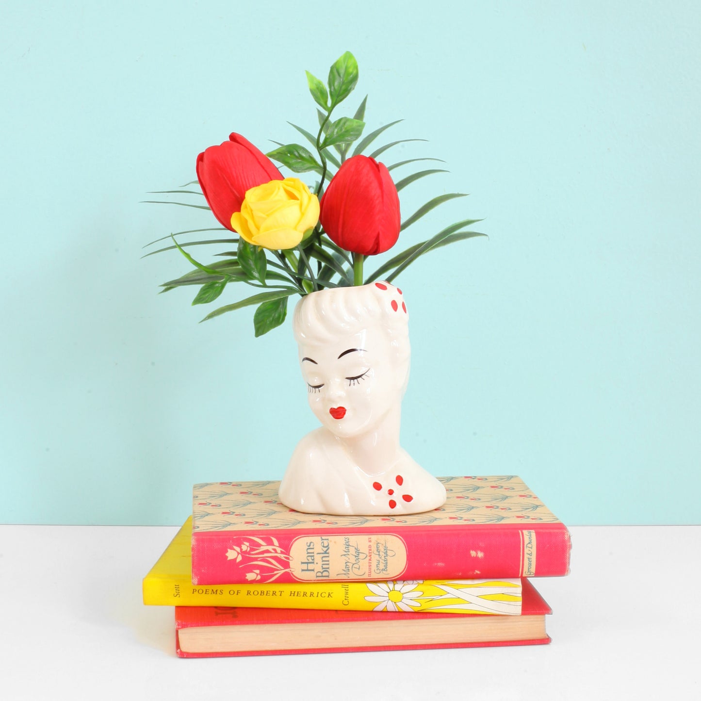 SOLD - Vintage 1950s Glamour Girl Head Vase