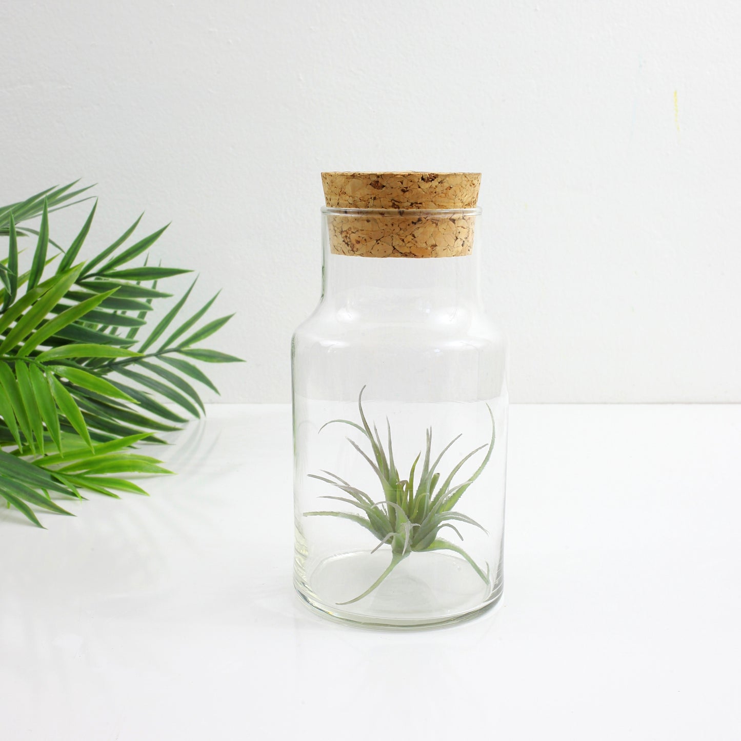 SOLD - Vintage Glass Apothecary Jar with Cork Lid