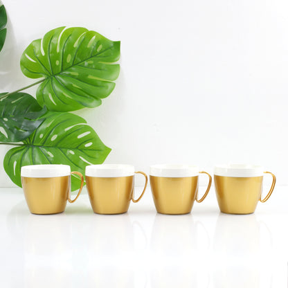 Set of 4 Mid Century Modern Gold NFC Insulated Mugs