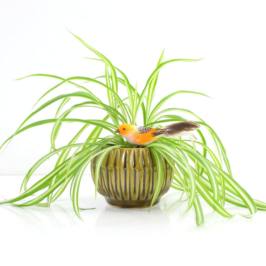 SOLD - Vintage Ribbed Green McCoy Pottery Planter