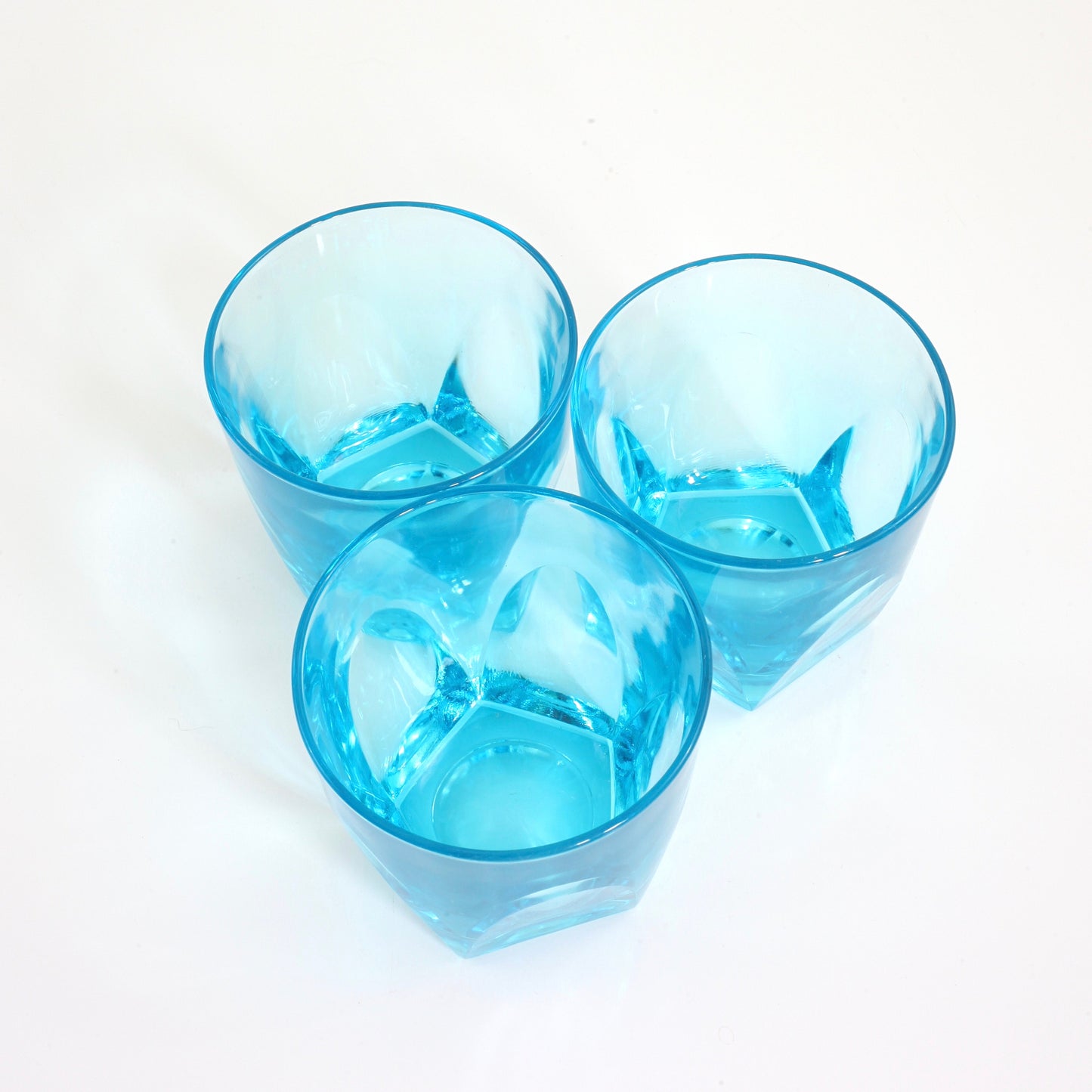 SOLD - Vintage Hazel Atlas Turquoise Capri Gothic Old Fashioned Glasses
