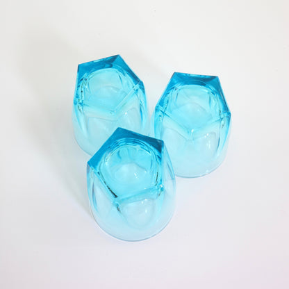 SOLD - Vintage Hazel Atlas Turquoise Capri Gothic Old Fashioned Glasses