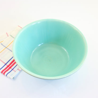SOLD - Vintage Aqua Homer Laughlin 9.5" Apple Tree Mixing Bowl