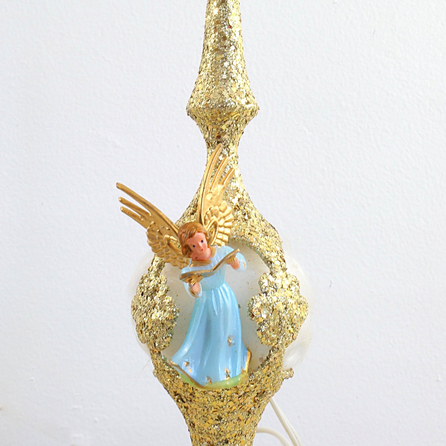 SOLD - Mid Century Jewelbrite Light-Up Angel Christmas Tree Topper