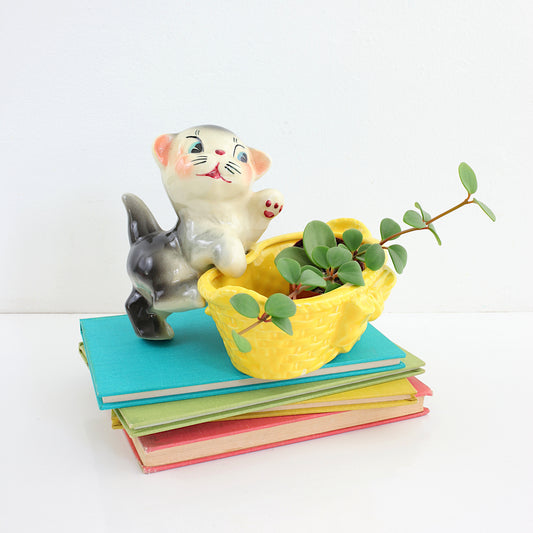 SOLD - Mid Century Shawnee Cat Planter