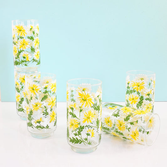 SOLD - Vintage Libbey Daisy Glasses