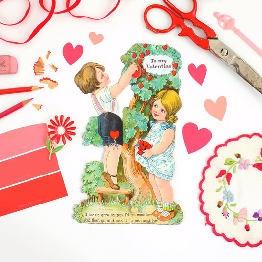 SOLD - Antique Mechanical Valentine from Germany // To My Valentine