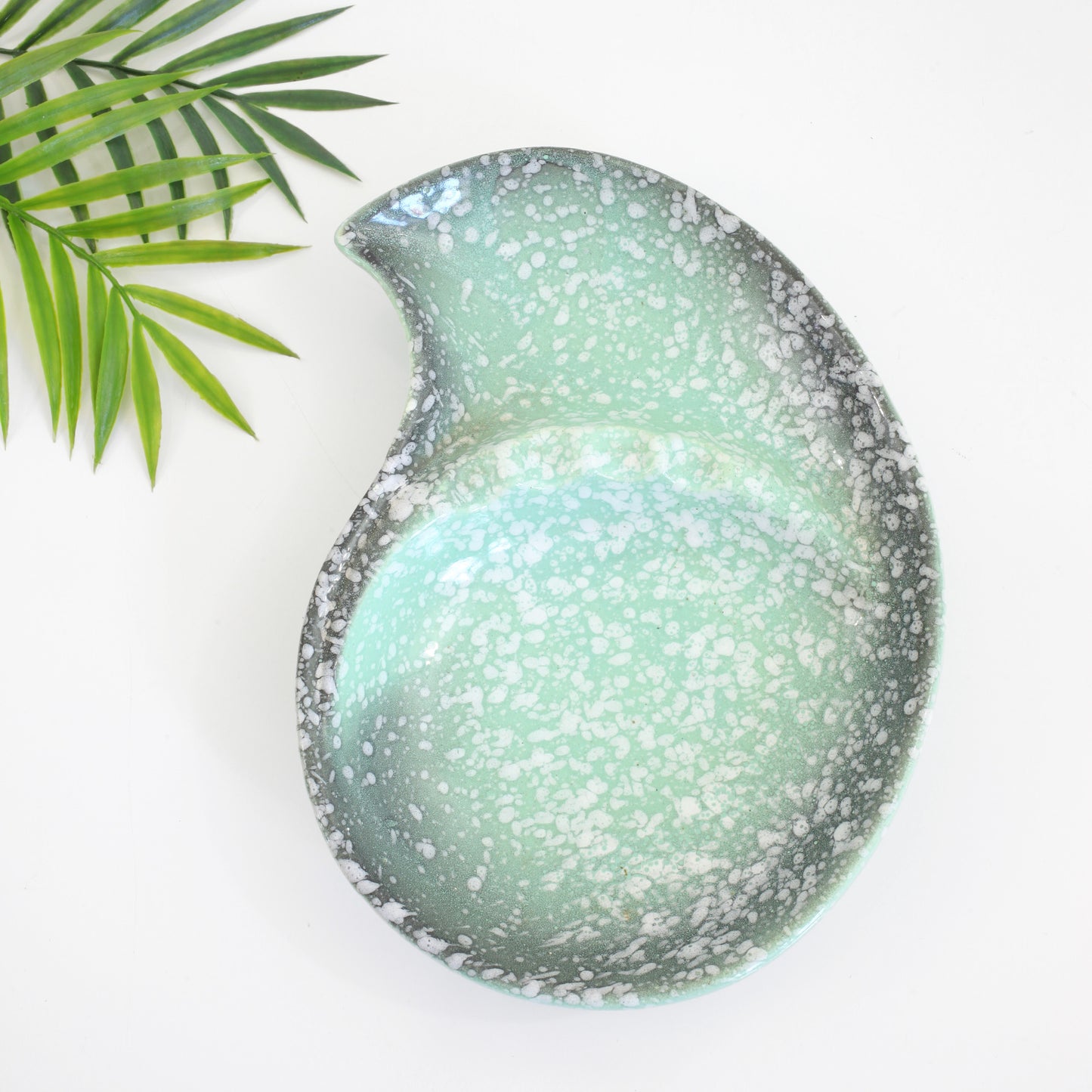 SOLD - Mid Century Modern Mint Green Speckled Ash Tray
