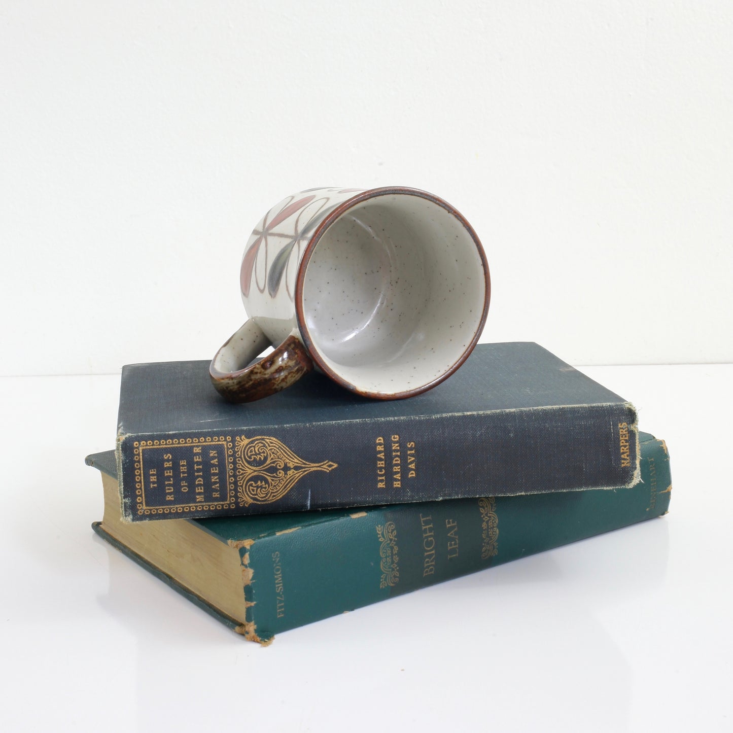 SOLD - Vintage Stoneware Pinwheels Mug