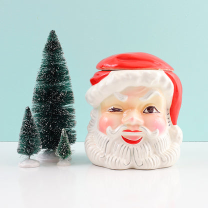 SOLD - Vintage 1950s Napco Winking Santa Cookie Jar
