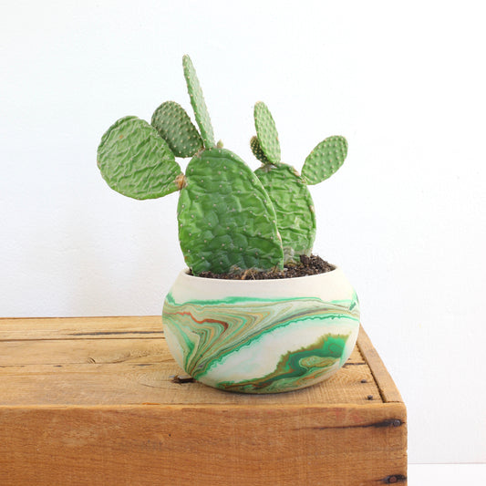 SOLD - Vintage Green Nemadji Pottery Planter