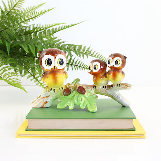 SOLD - Vintage Norcrest Ceramic Owls Figurine