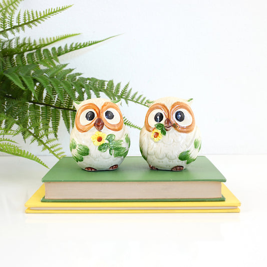 SOLD - Vintage Norcrest Owls Salt & Pepper Shakers