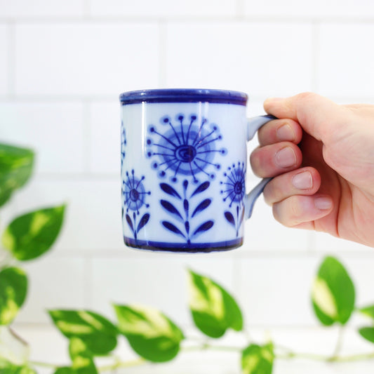 SOLD - Vintage Nordic Stoneware Flower Mug
