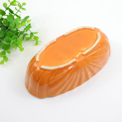 SOLD - Vintage Orange Sunburst USA Pottery Planter