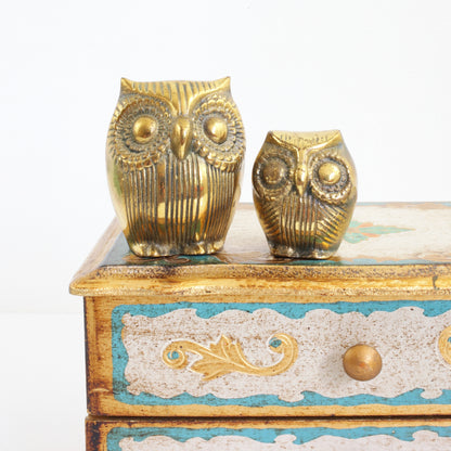 SOLD - Vintage Pair of Brass Owls