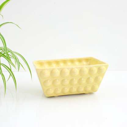 SOLD - Vintage Bumpy Yellow Ceramic Planter