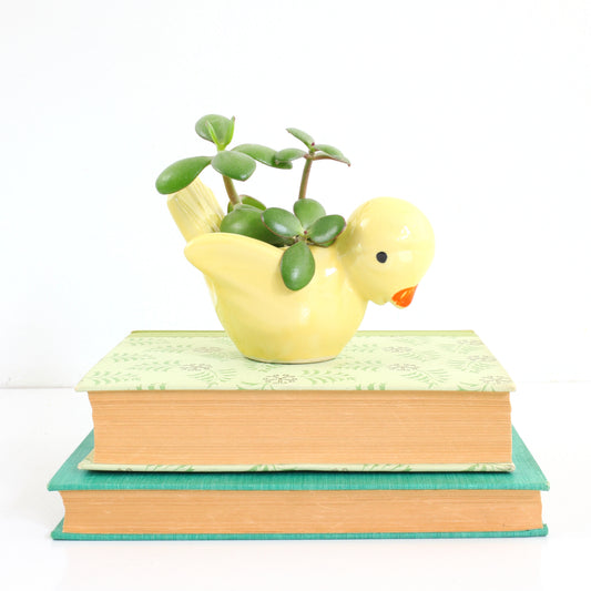 SOLD - Vintage Yellow Bird Planter