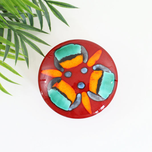 SOLD - Vintage Poole Pottery Volcano Trinket Box