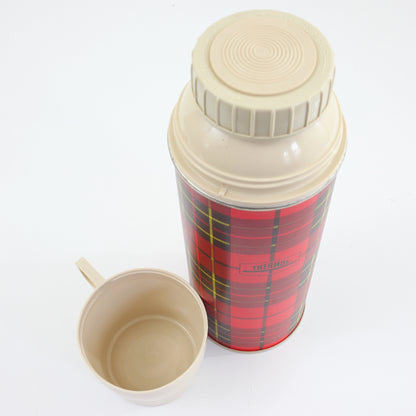 SOLD - Vintage Red Plaid Thermos