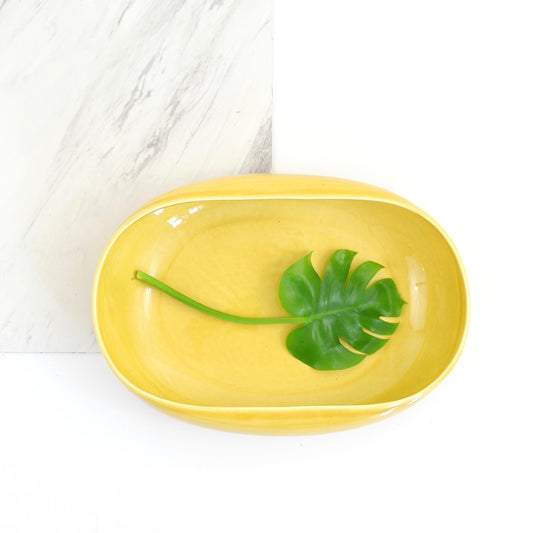 SOLD - Vintage Russel Wright Chartreuse American Modern Serving Bowl by Steubenville