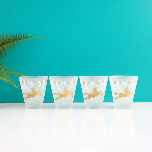 SOLD - Mid Century Modern Libbey Cavalcade 5oz Glasses / Set of 4