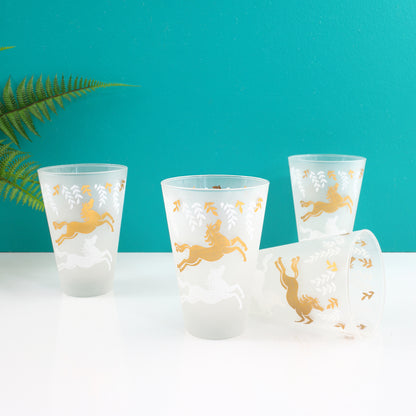 SOLD - Mid Century Modern Libbey Cavalcade 9oz Glasses / Set of 4