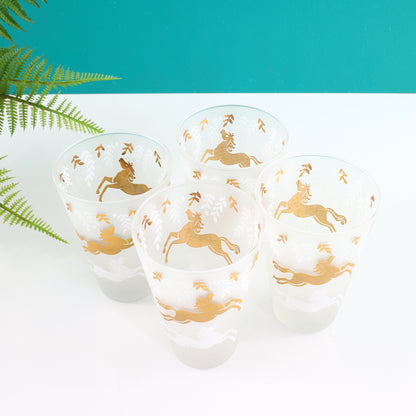 SOLD - Mid Century Modern Libbey Cavalcade 9oz Glasses / Set of 4