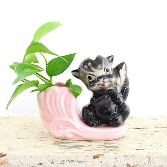 SOLD - Rare Mid Century Shawnee Skunk Planter