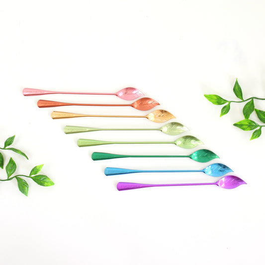 SOLD - Vintage Tallstirs Anodized Aluminum Leaf Drink Stirrers