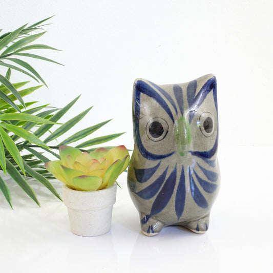 SOLD - Vintage Tonala Pottery Owl from Mexico