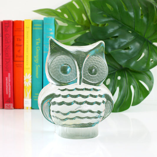 SOLD - Vintage Viking Art Glass Owl