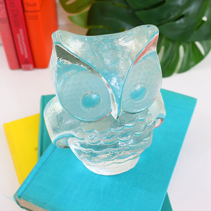 SOLD - Vintage Viking Art Glass Owl