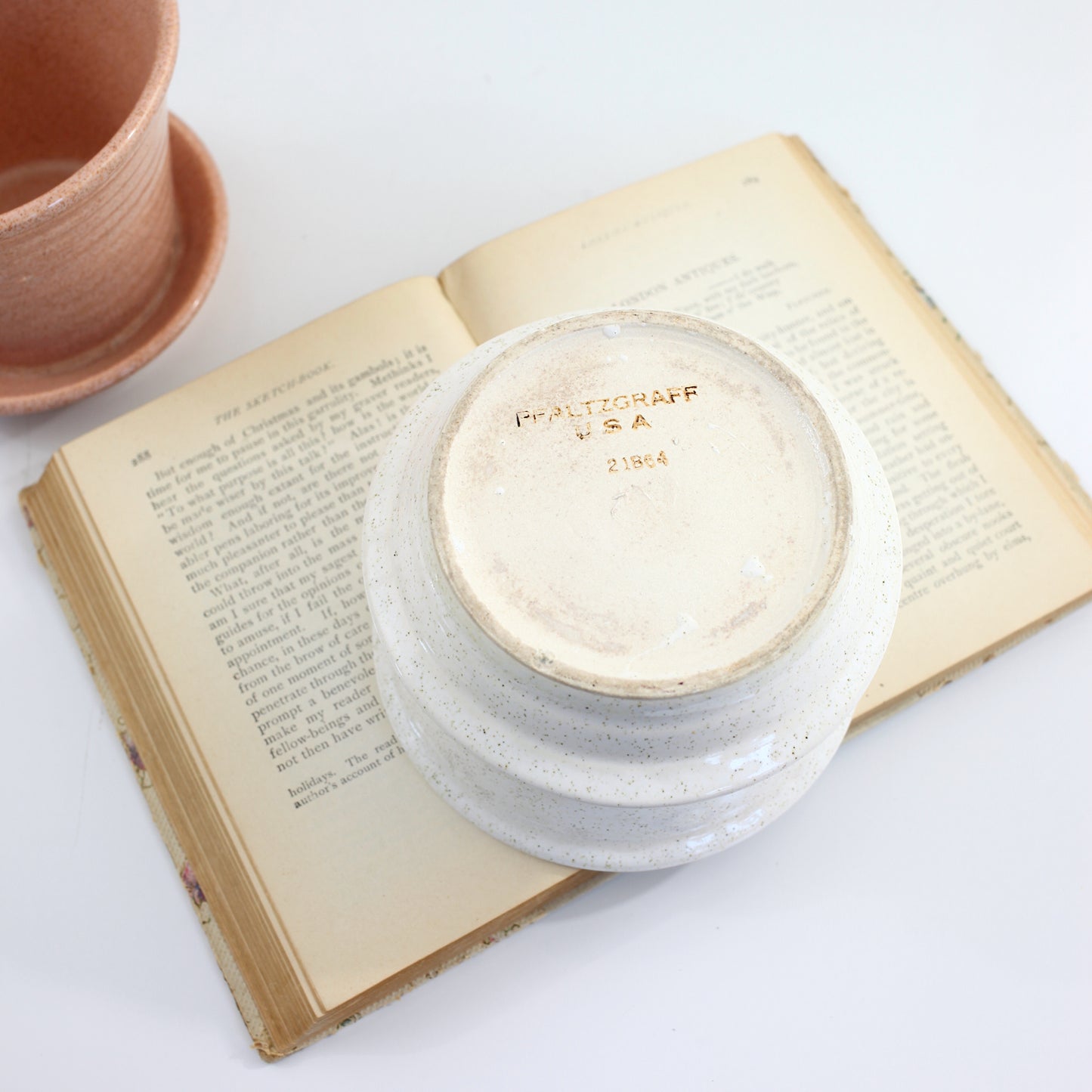 SOLD - Vintage Pfaltzgraff White Ceramic Planter
