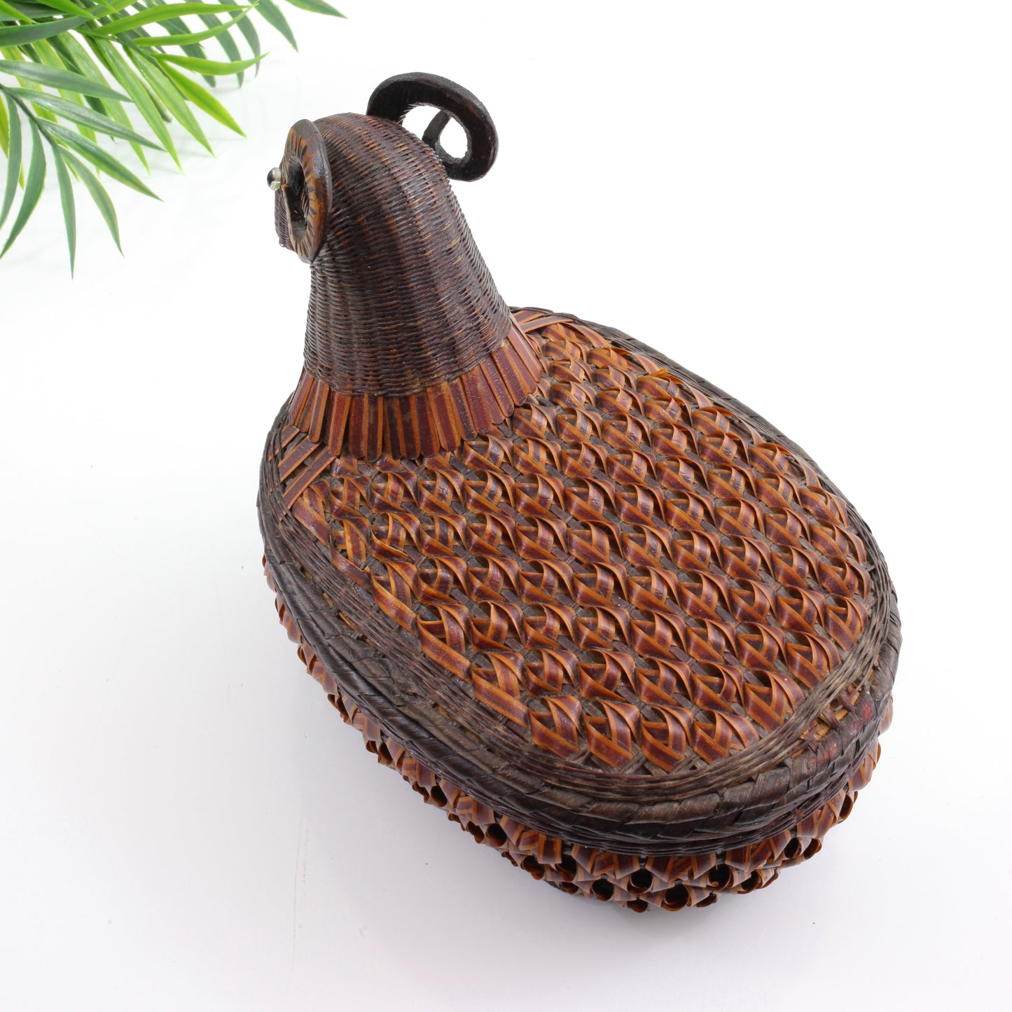 SOLD - Vintage 1970s Wicker Ram Basket