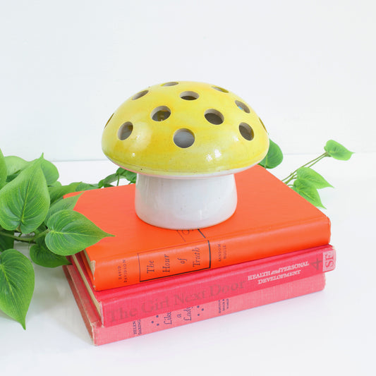 SOLD - Vintage Ceramic Mushroom Candle Holder