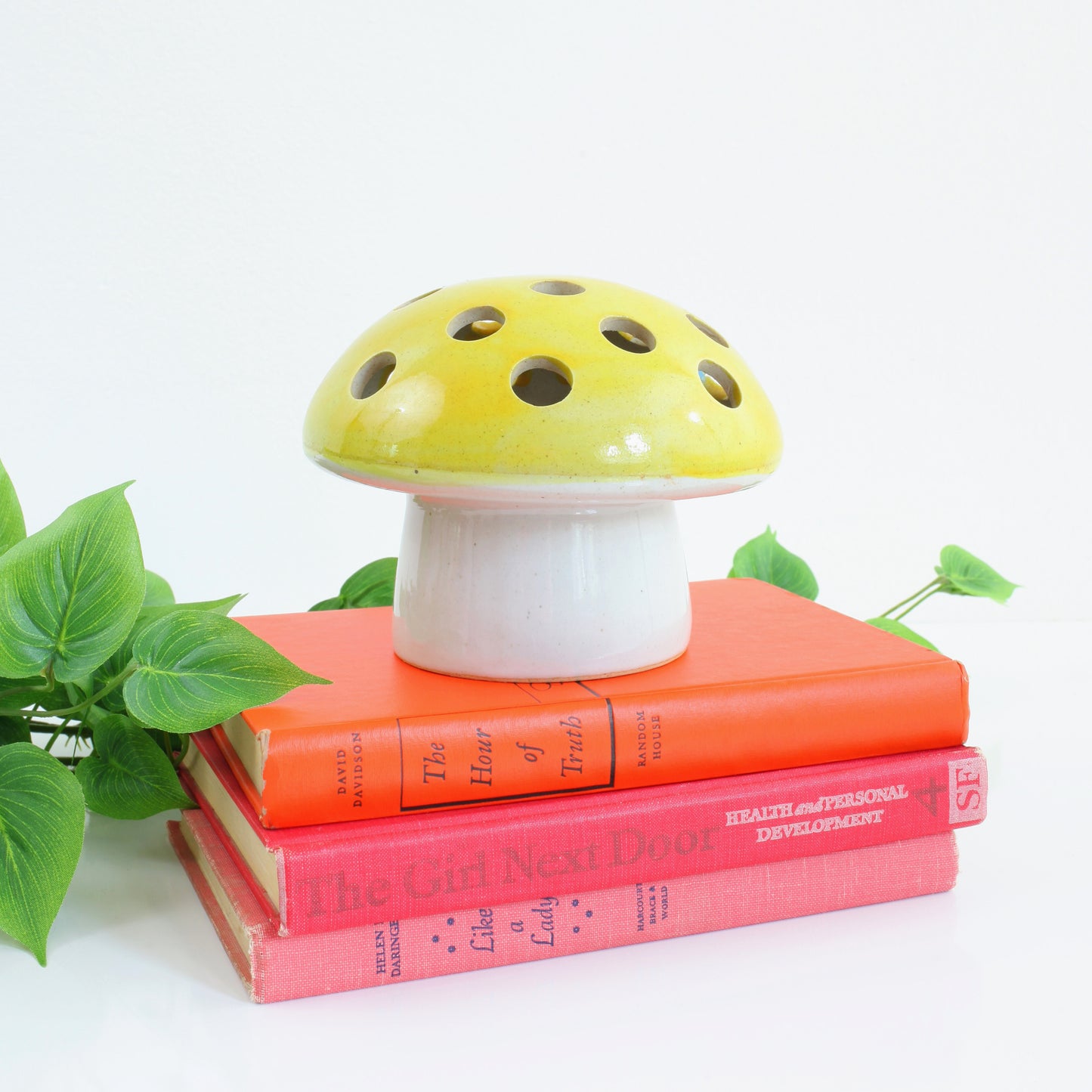 SOLD - Vintage Ceramic Mushroom Candle Holder
