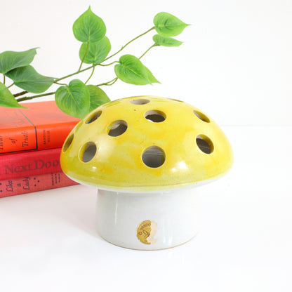 SOLD - Vintage Ceramic Mushroom Candle Holder